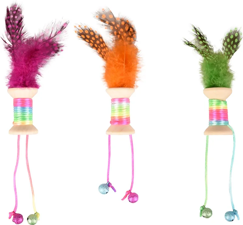 Jouet Pour Chat Kirk Bobbin Assorti de Flamingo en Multicolore – photo produit