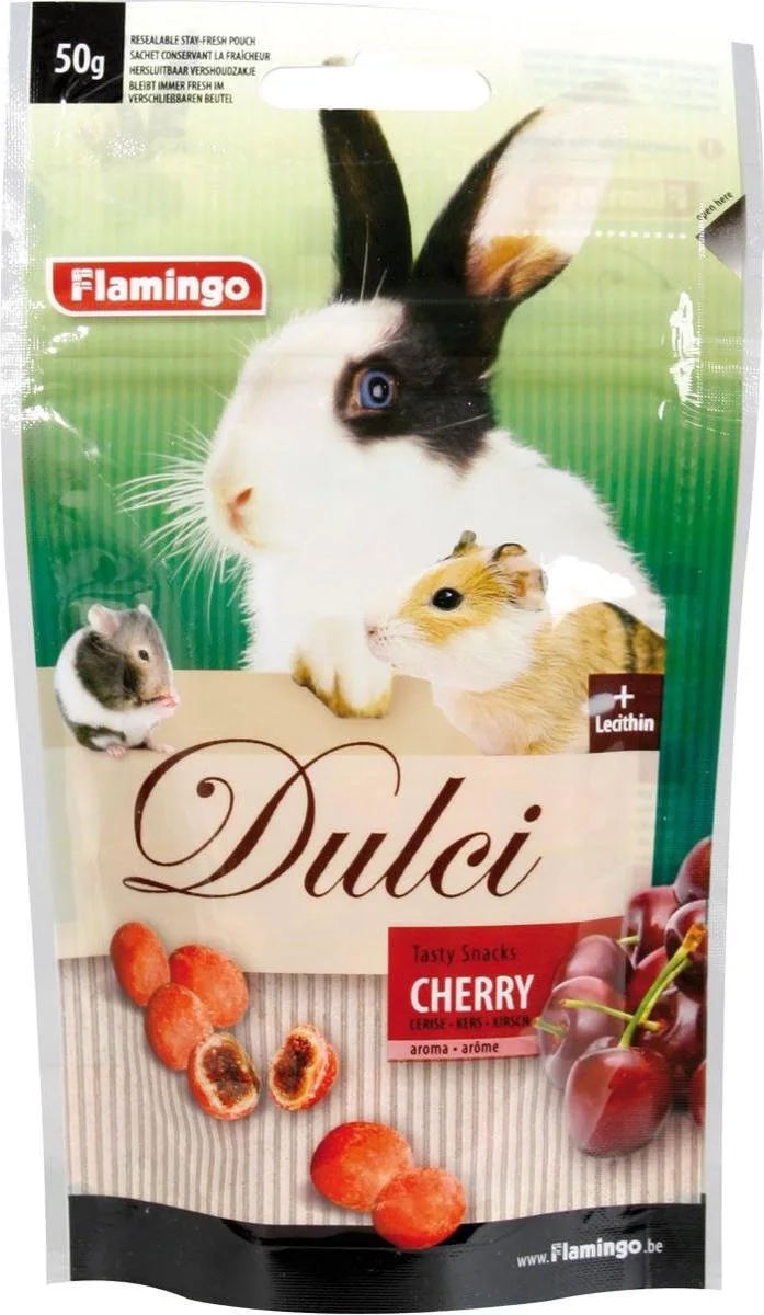 Süßer Kirsch-snack Für Nagetiere 50g von Flamingo – Produktfoto