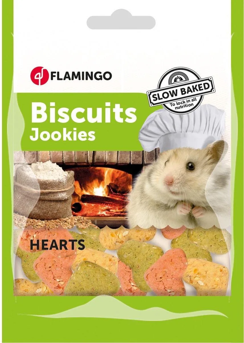Knaagsnack hartjes - Oranje - 100 gr von Flamingo – Produktfoto