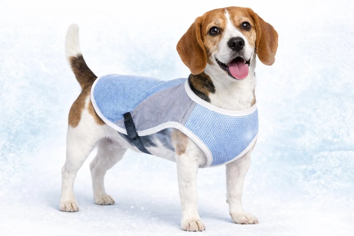 Frozen Hundejacke von Flamingo in Blau – Produktfoto