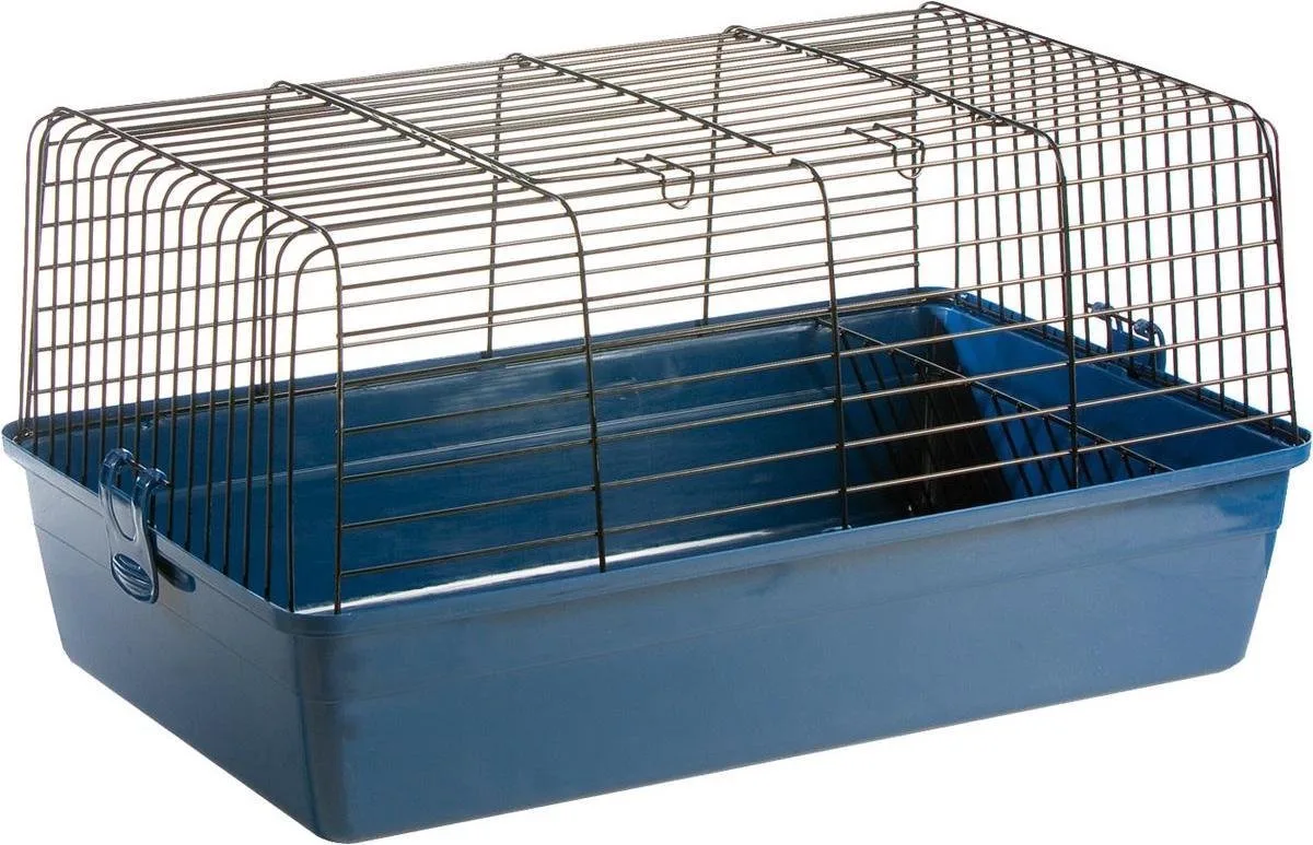 konijnenkooi - caviakooi - Knaagdierenkooi Sprinter 60 - Blauw - S - 60 x 36 x 32 cm de Flamingo en Bleu, Noir – photo produit