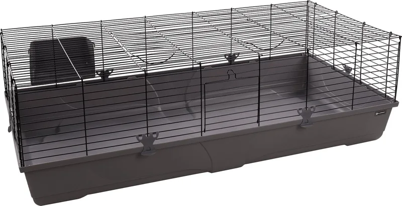 Kooi Mobi - Cavia - Dwergkonijnen - Grijs Zwart - 137.5 cm L - 68.5 cm B - 43 cm H de Flamingo en Gris, Noir – photo produit