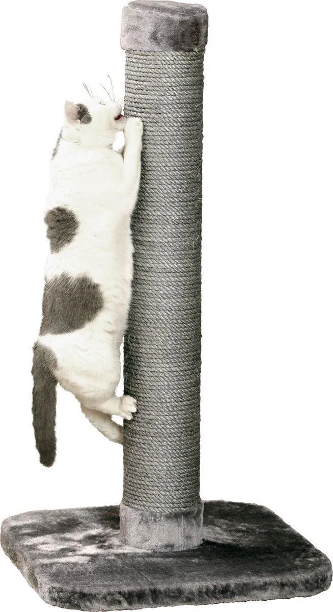 Krabpaal – Flamingo Big Cat – 56 × 56 × 118 cm – extra dikke sisal krabpaal – robuust – voor grote kattenrassen by Flamingo in Grey – product photo