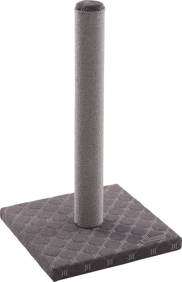 Krabpaal – Flamingo Emma – 34,5 × 34,5 × 60,5 cm – katoenen krabtouw – met gewatteerde bodemplaat – voor katten von Flamingo in Grau – Produktfoto