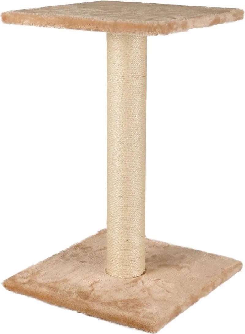 Krabpaal – Flamingo Scolette & Ecru – 38 × 38 × 60 cm – sisal krabpaal – met ligplateau – zacht pluche – voor katten by Flamingo in Beige – product photo