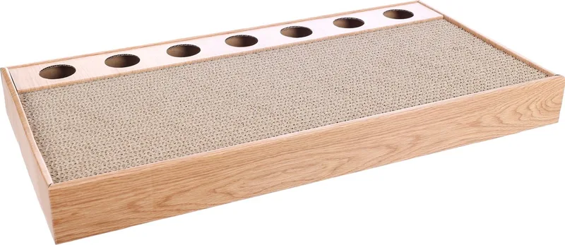 Krabspeelgoed "Crabi" – 48 x 25 x 5 cm – Duurzame Krabmat voor Katten fra Flamingo i Brun – produktbillede