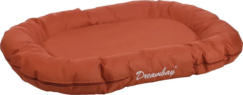 Kussen Dreambay® Ovaal Terracotta - 100 x 75 x 15 cm - Hondenmand - Hondenkussen by Flamingo – product photo
