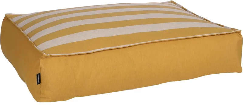 Kussen Zahia Rechthoekig Geel & Wit - 80 x 60 x 18 cm - Hondenmand - Hondenkussen de Flamingo – photo produit