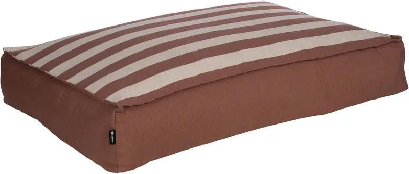 Kussen Zahia Rechthoekig Mokka & Wit - 100 x 70 x 18 cm - Hondenmand - Hondenkussen de Flamingo – photo produit