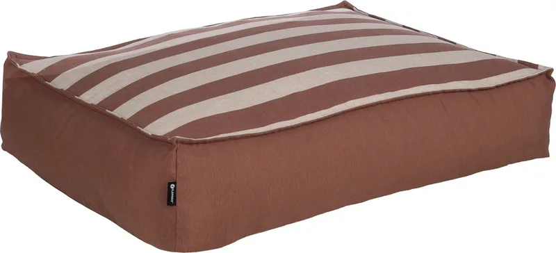 Kussen Zahia Rechthoekig Mokka & Wit - 80 x 60 x 18 cm - Hondenmand - Hondenkussen by Flamingo – product photo
