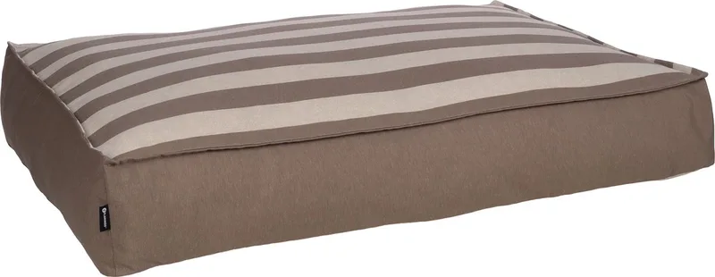 Kussen Zahia Rechthoekig Taupe & Wit - 100 x 70 x 18 cm - Hondenmand - Hondenkussen de Flamingo – photo produit