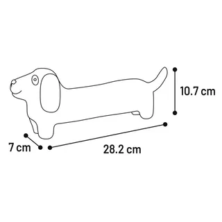 LATEX HOND ORANJE7x28,2x10,7CM - speelgoed hond von Flamingo in Orange – Produktfoto 5 von 5