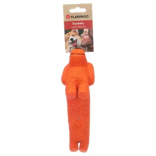 LATEX HOND ORANJE7x28,2x10,7CM - speelgoed hond von Flamingo in Orange – Produktfoto 4 von 5