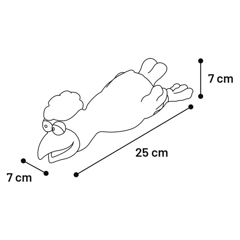 Jouet Pour Poulet Latex de Flamingo en Bleu – photo produit 2 sur 2