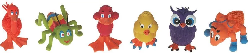 Latex Landdier - Hondenspeelgoed - 13.5 cm von Flamingo in Mehrfarbig – Produktfoto