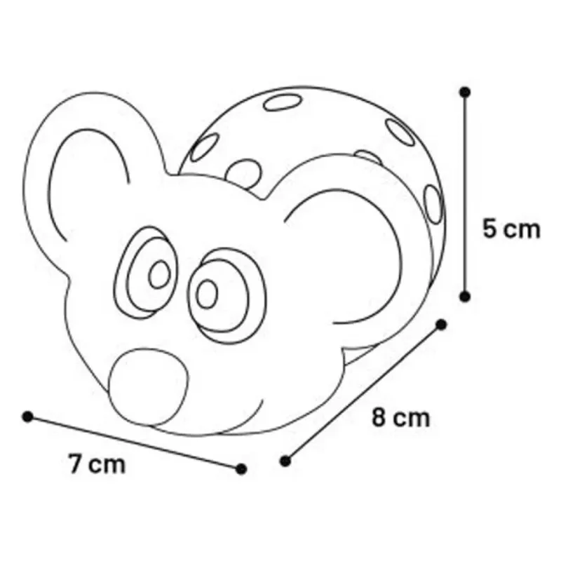 Latex Mouse Hondenspeeltje Geassorteerd 6 Eenheden de Flamingo – photo produit 2 sur 2