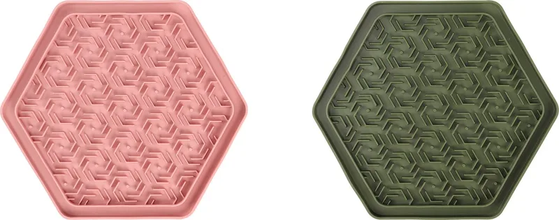 Likmat Jelly - 24x21cm - Groen/Roze - Honden en Katten - Willekeurige kleur by Flamingo in Pink, Green – product photo