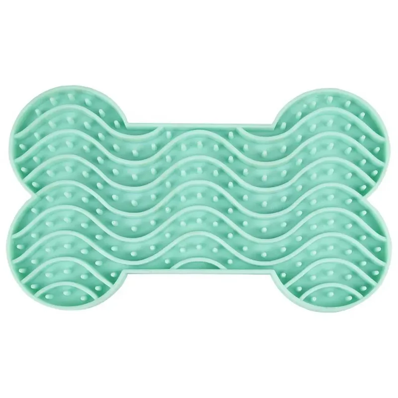 Likmat "Yummee" – Muntgroen – S – 15 x 8,6 x 1,9 cm – Antischrok Likmat voor Kleine Honden en Katten von Flamingo in Grün – Produktfoto 3 von 5