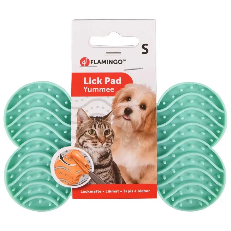 Likmat "Yummee" – Muntgroen – S – 15 x 8,6 x 1,9 cm – Antischrok Likmat voor Kleine Honden en Katten von Flamingo in Grün – Produktfoto 5 von 5