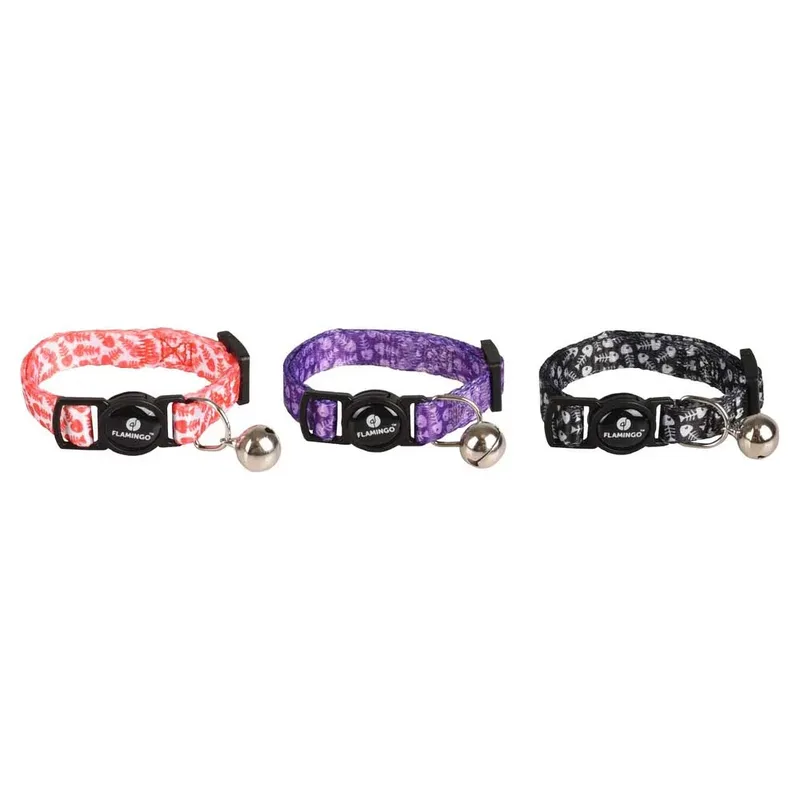 Loulou - Halsband Katten - Kittenhalsband Loulou 15/22cm 10mm Assortiment - 1st - 128410 - 1st de Flamingo en Multicolore – photo produit 3 sur 6