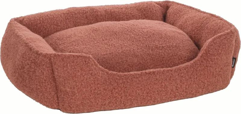 Mand Adeline Rechthoekig - 65 x 50 x 20 cm - Hondenmand - Hondenkussen de Flamingo en Terracotta – photo produit