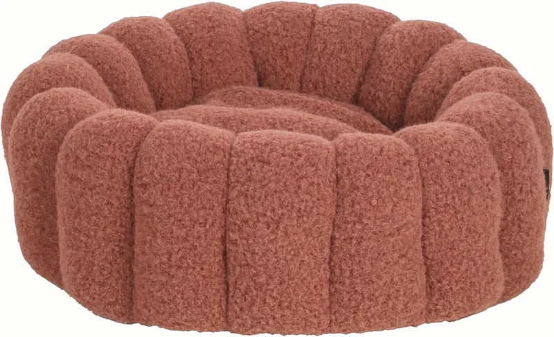 Mand Adeline Rond - 50 x 50 x 35 cm - Hondenmand - Hondenkussen von Flamingo in Terracotta – Produktfoto