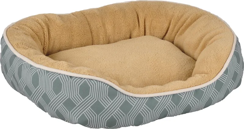Mand Corvara Rechthoekig - Lichtblauw - 52 x 46 x 15 cm - Luxe Mand voor Honden en Katten de Flamingo en Bleu – photo produit