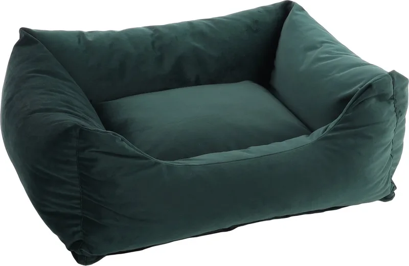 Mand Elena Rechthoekig - 80 x 67 x 22 cm - Hondenmand - Hondenkussen von Flamingo in Grün – Produktfoto