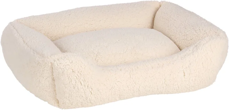 Lit Pour Chien Felpa de Flamingo en Blanc – photo produit