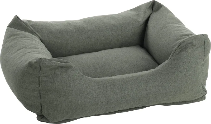 Mand Geneve Rechthoekig - 65 x 50 x 20 cm - Hondenmand - Hondenkussen von Flamingo in Dunkelgrün – Produktfoto