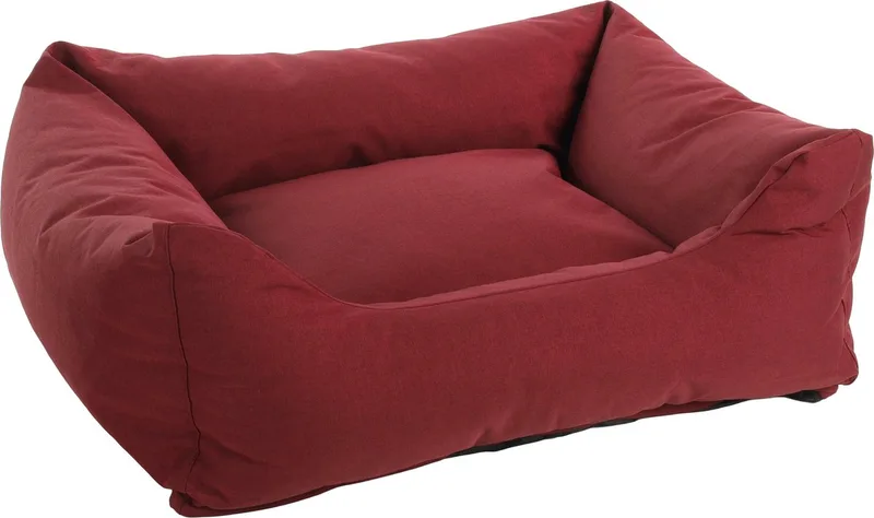 Mand Geneve Rechthoekig - 80 x 67 x 22 cm - Hondenmand - Hondenkussen von Flamingo in Bordeaux – Produktfoto