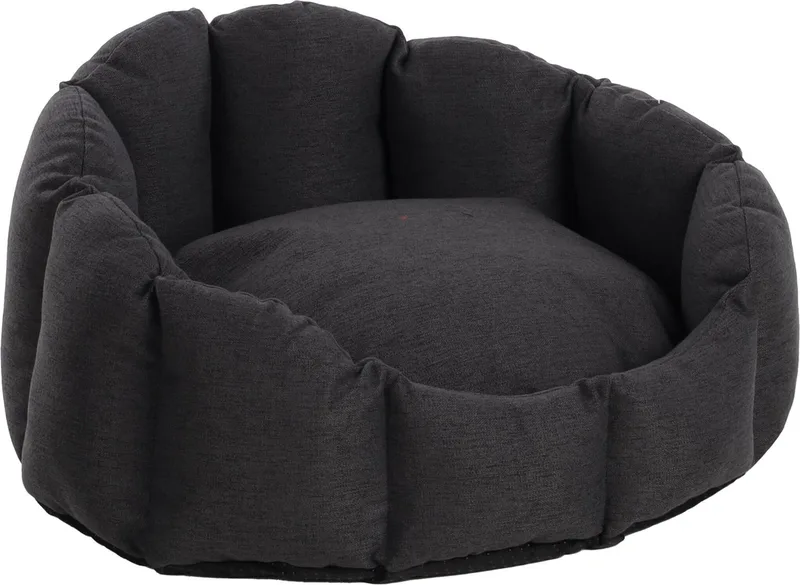Mand Iffy Ovaal - Kattenmand - A:55cm B:45cm C:28cm D:37cm E:34cm F:11cm von Flamingo in Grau – Produktfoto