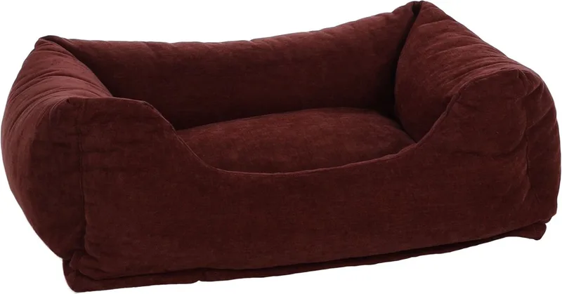 Mand Ikona Rechthoekig - 65 x 50 x 20 cm - Hondenmand - Hondenkussen von Flamingo in Rot – Produktfoto