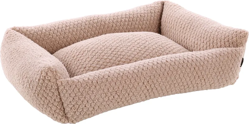 Mand Jacquard Rechthoekig - 65 x 50 x 20 cm - Hondenmand - Hondenkussen by Flamingo in Taupe – product photo
