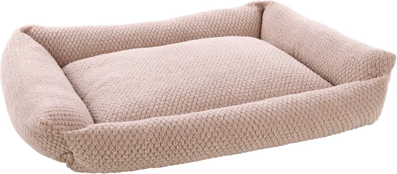 Mand Jacquard Rechthoekig Taupe - 100 x 80 x 25 cm - Hondenmand - Hondenkussen by Flamingo – product photo