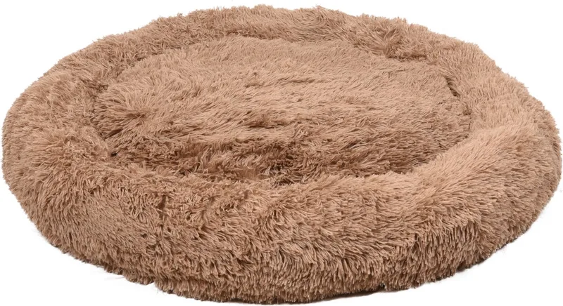 Mand "Krems" – Rond – Mokka – 90 x 65 x 18 cm – Comfortabele Mand voor Middelgrote Honden zoals Beagle, Cocker Spaniel en Franse Bulldog by Flamingo in Brown – product photo