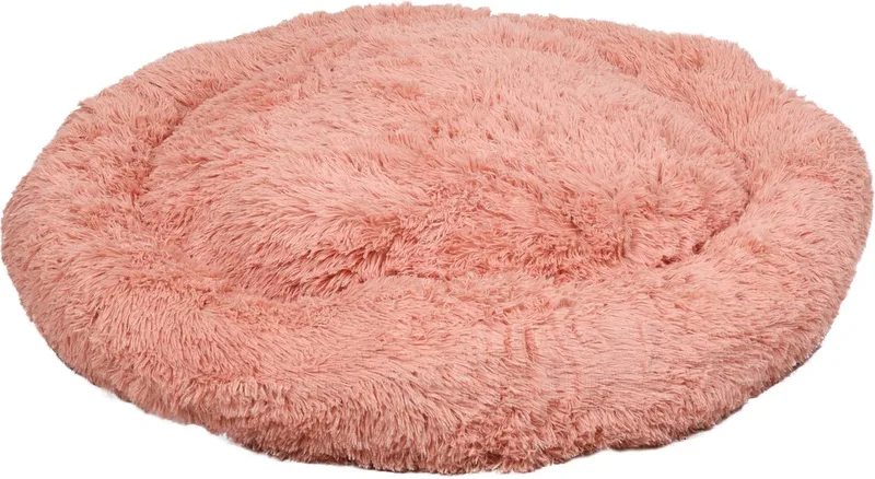 Mand "Krems" – Rond – Oudroze – 90 x 65 x 18 cm – Comfortabele Mand voor Middelgrote Honden zoals Beagle, Cocker Spaniel en Shiba Inu by Flamingo in Pink – product photo
