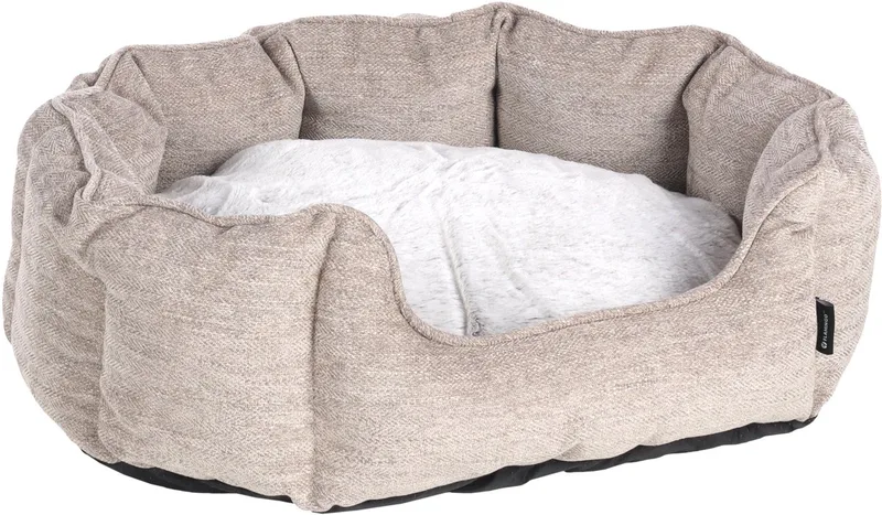 Mand Maylo Achthoek - 54 x 45 x 19 cm - Hondenmand - Hondenkussen by Flamingo in Beige – product photo