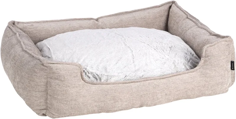 Mand Maylo Rechthoekig - 80 x 67 x 22 cm - Hondenmand - Hondenkussen de Flamingo en Beige – photo produit
