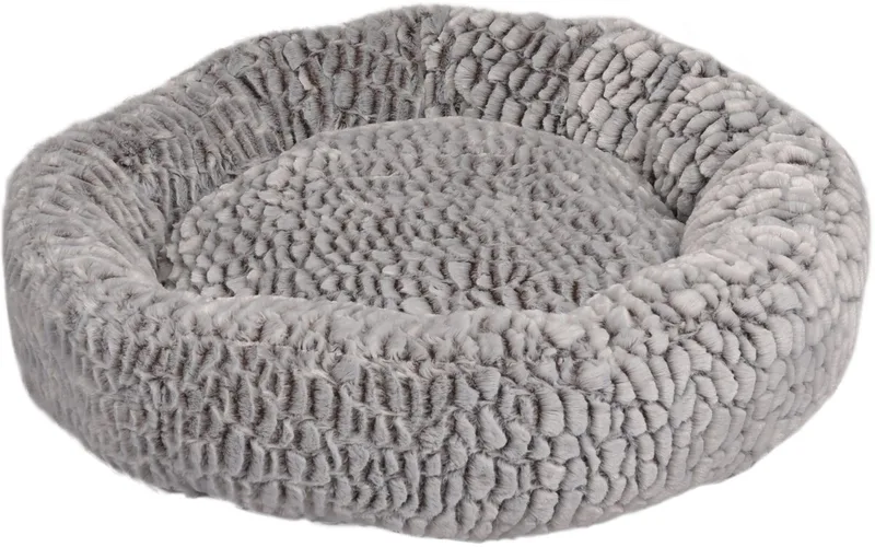 Lit Pour Chien Snoozzy Round de Flamingo en Gris – photo produit 1 sur 3