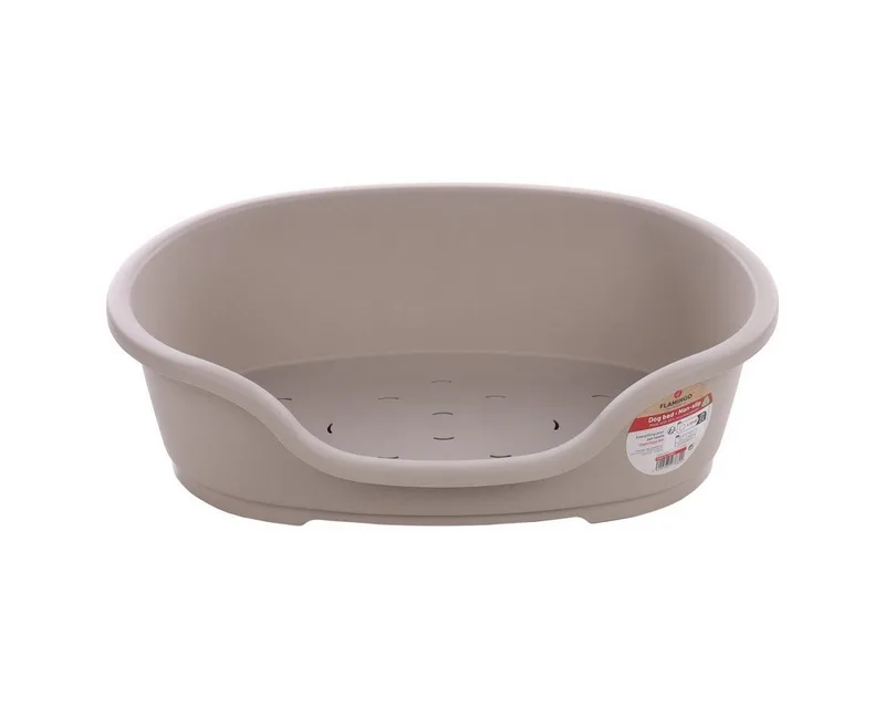 Hundekorb Hundekorb Tuck oval aus Kunststoff grau von Flamingo in Grau – Produktfoto 2 von 2