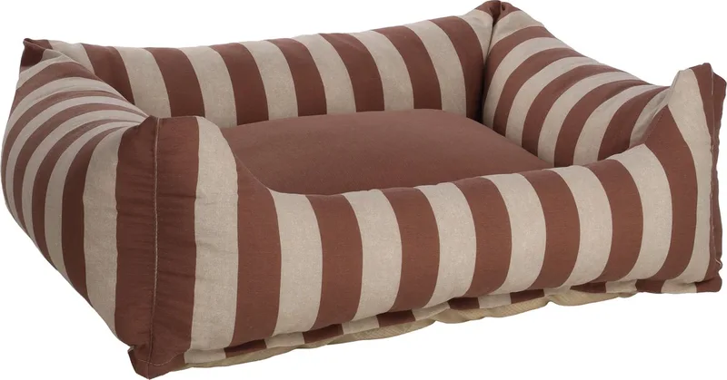 Mand Zahia Rechthoekig Mokka & Wit - 100 x 80 x 25 cm - Hondenmand - Hondenkussen de Flamingo – photo produit