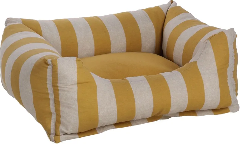 Mand Zahia Rechthoekig & Wit - 65 x 50 x 20 cm - Hondenmand - Hondenkussen by Flamingo in Yellow – product photo