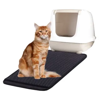 Matz - Kattenbakmat Katten - Kattenbakmat Matz 61x41x1,3cm - 1st - 128497 - 1st von Flamingo in Schwarz – Produktfoto 5 von 6