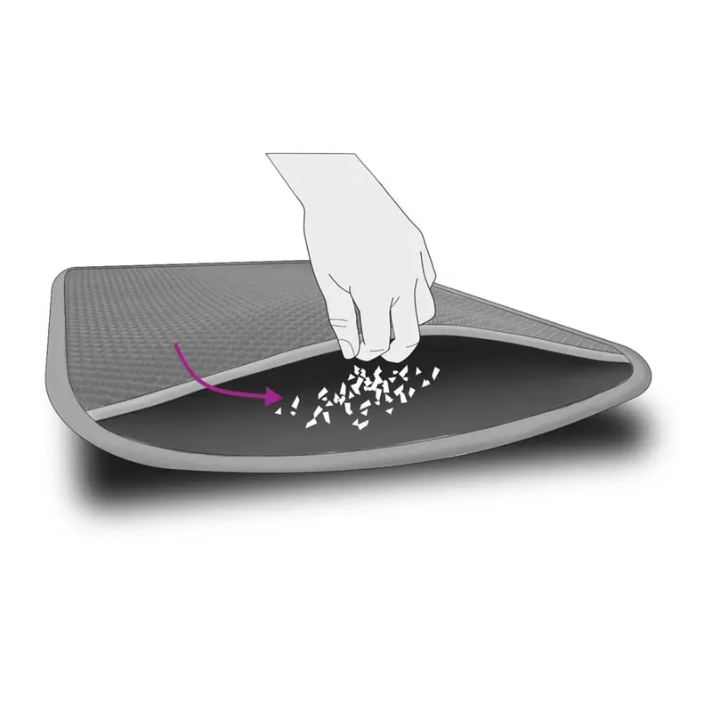 Matz - Kattenbakmat Katten - Kattenbakmat Matz 61x41x1,3cm - 1st - 128497 - 1st von Flamingo in Schwarz – Produktfoto 6 von 6