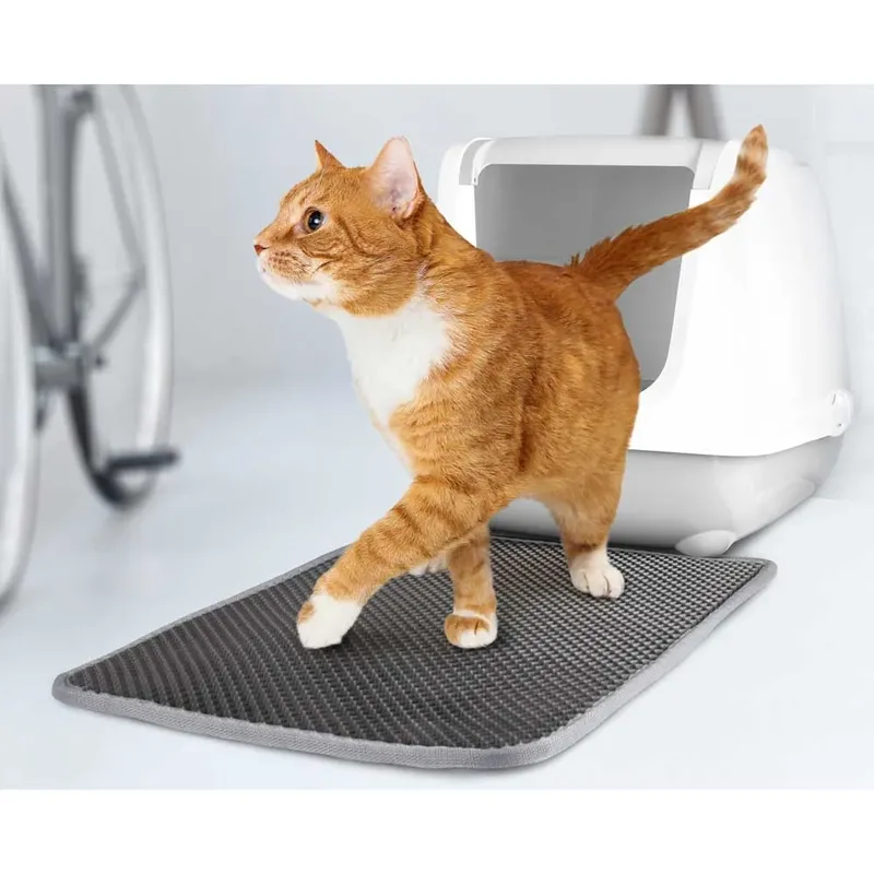 Matz - Kattenbakmat Katten - Kattenbakmat Matz 61x41x1,3cm - 1st - 128497 - 1st von Flamingo in Schwarz – Produktfoto 4 von 6
