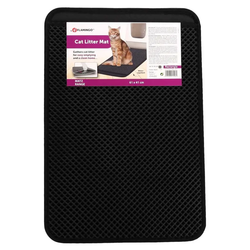 Matz - Kattenbakmat Katten - Kattenbakmat Matz 61x41x1,3cm - 1st - 128497 - 1st von Flamingo in Schwarz – Produktfoto 3 von 6