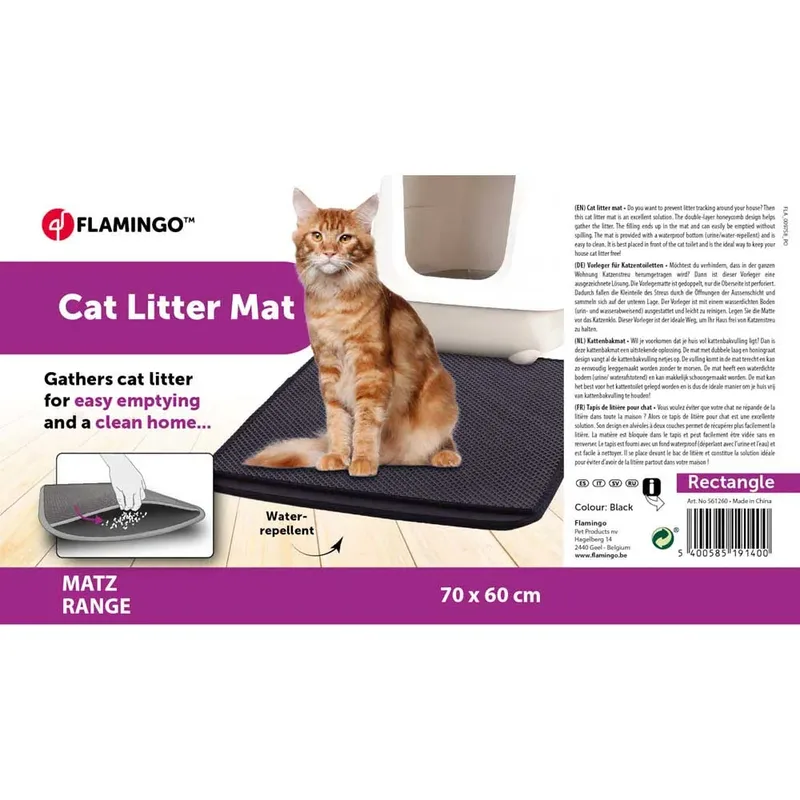 Matz - Kattenbakmat Katten - Kattenbakmat Matz 70x60cm - 1st - 133521 - 1st by Flamingo in Black – product photo 3 of 3
