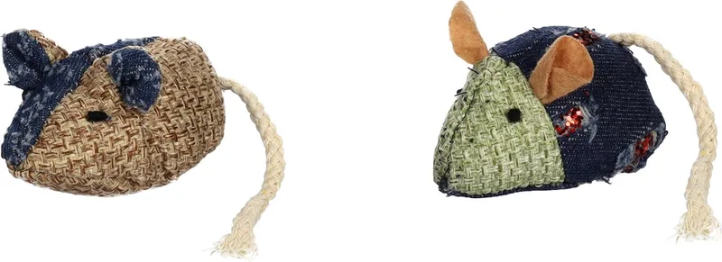 Milan - Speelgoed Katten - Ps Muis Milan Mix 16,5cm - 2st - 131776 - 2st by Flamingo in Multicolour – product photo