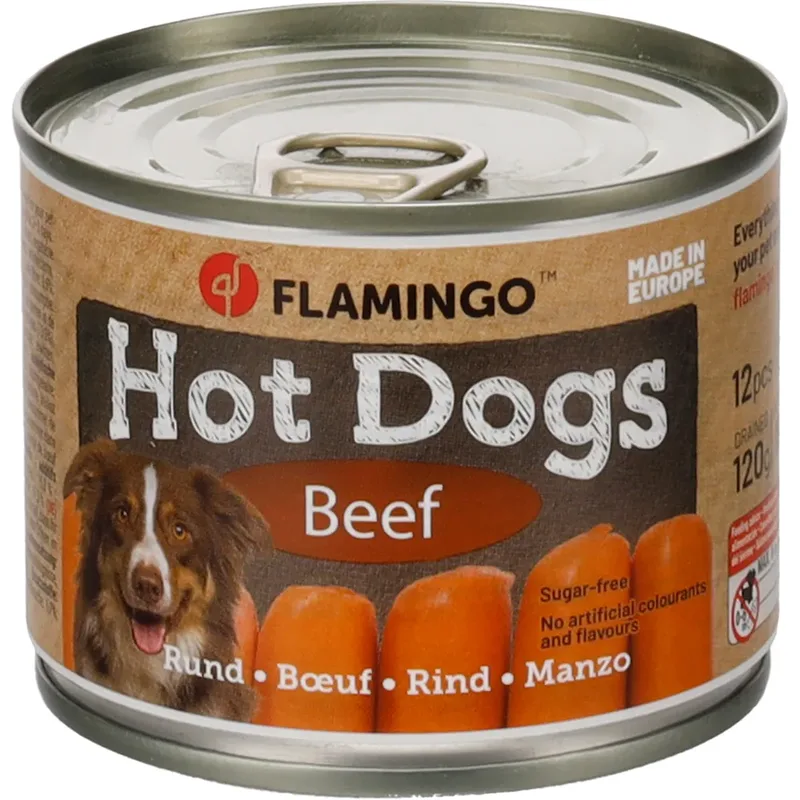 Miniworstjes Met Rundvlees Hondensnack 120g 12 Stukken by Flamingo – product photo 1 of 2
